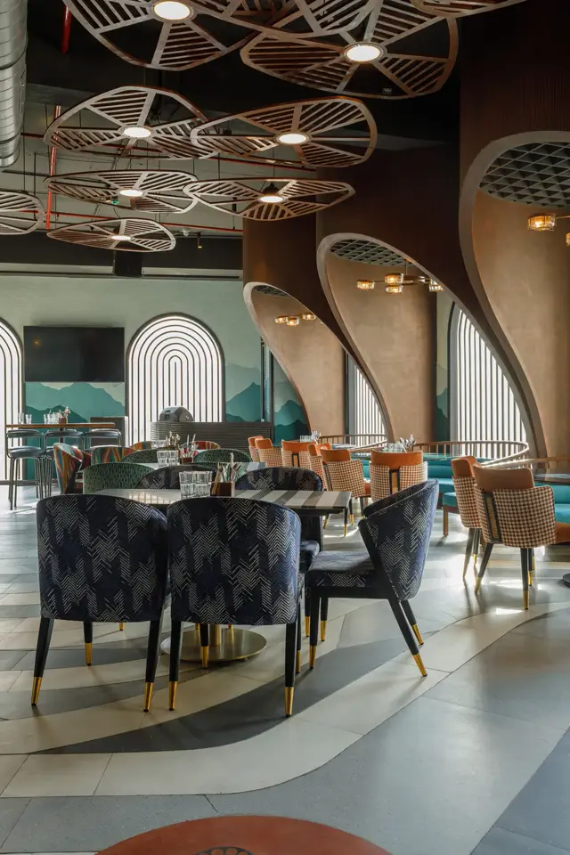 The Bombay Cartel Juhu bar and archways.